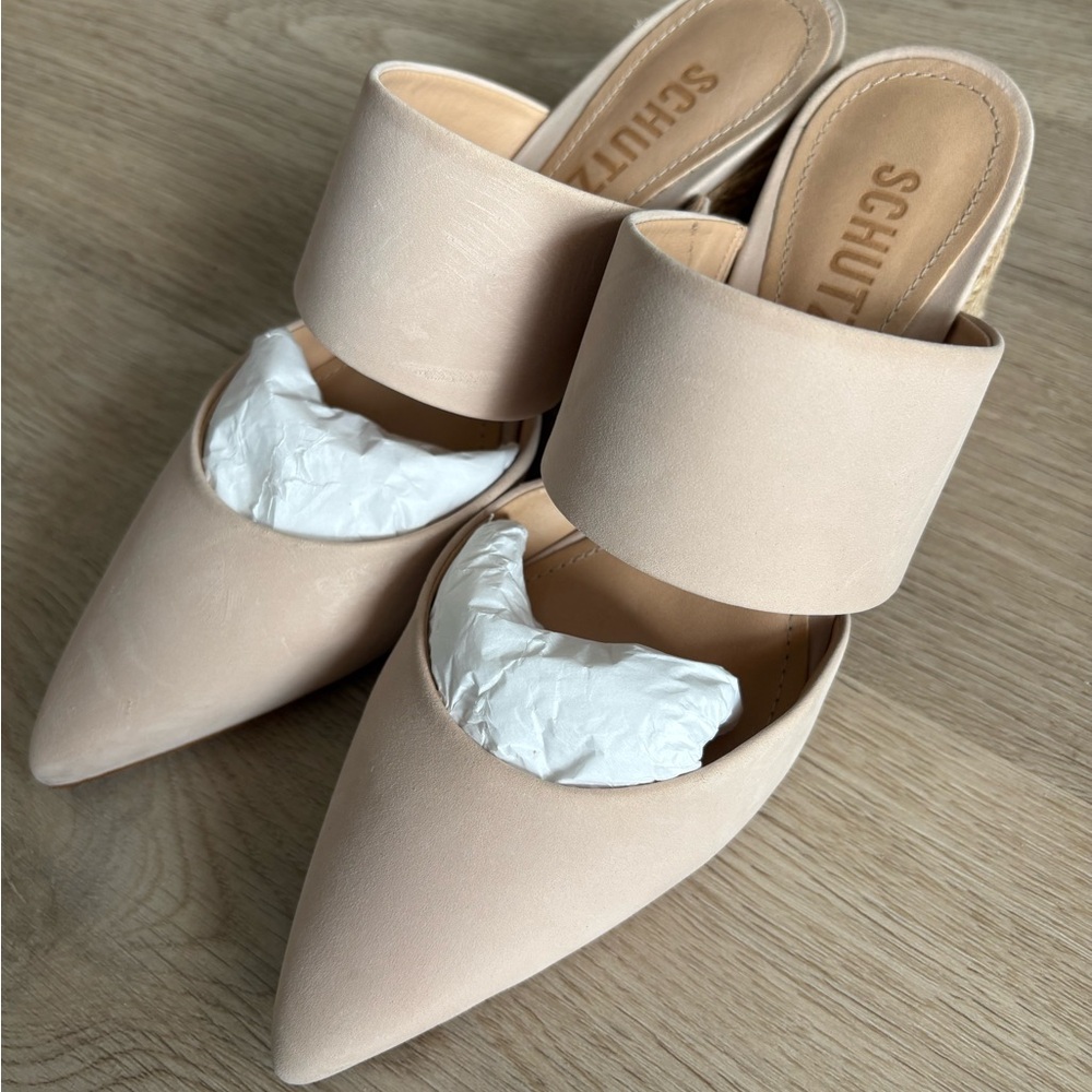 Schutz Women's Cream Mules